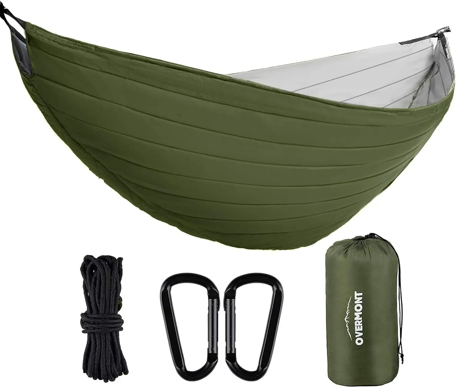 HAMMOCK HAMAC DE JARDIN VOYAGE ET CAMPING OVERMONT H3 DOUBLER ET ISOLANT CHAUD MAX 400KG